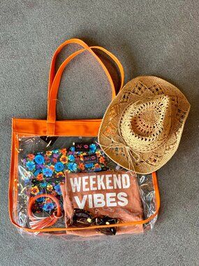 Makeup Junkie In The Clear GAME DAY Tote